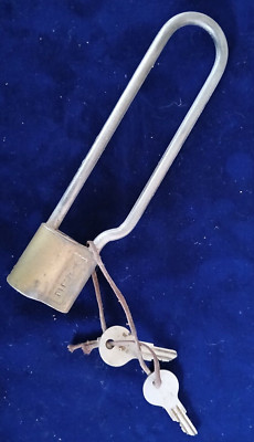 Vintage Yale Long Shackle Lock and Original Key
