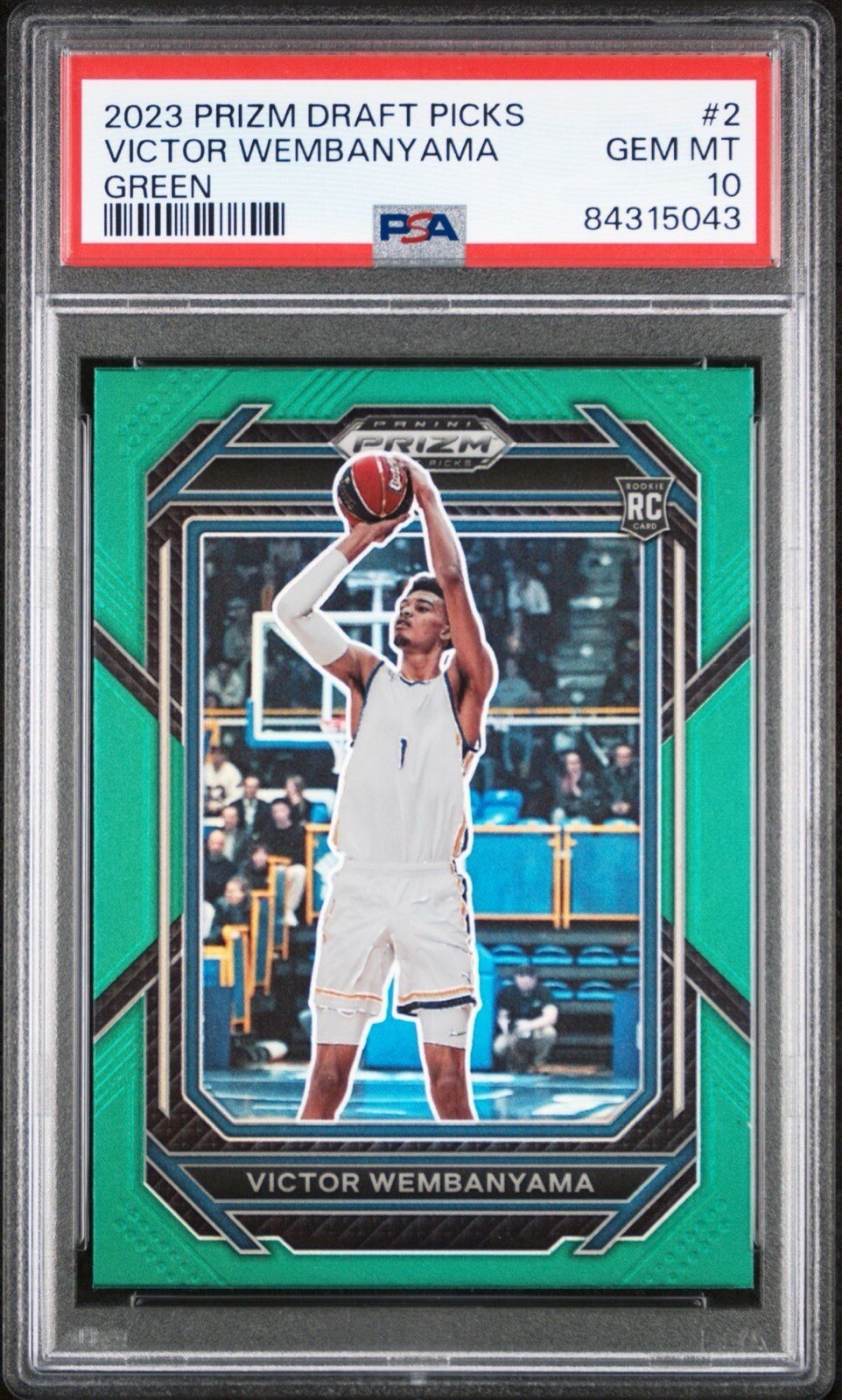??2023 Prizm Draft Picks Victor Wembanyama #2 Green Prizm PSA 10 