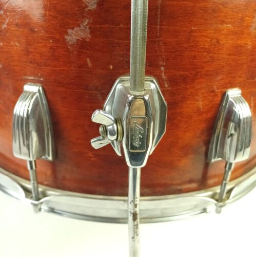 Ludwig 16x16"Mahogany Stain Floor Tom Drum Blue/Olive Vintage 70s 6Ply Maple USA - Picture 2 of 15