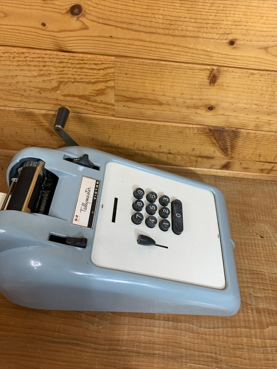 Vintage 1960s Victor Comptometer Tallymaster Blue and White | eBay