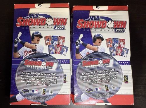 (2) New MLB Showdown Card Game 2000 Two Player Starter Set Open Box Seal Cards