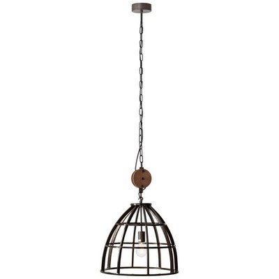 BRILLIANT Lamp Matrix Pendant Light 47cm Black Antique | 1x G95, E27, 60W, Egg