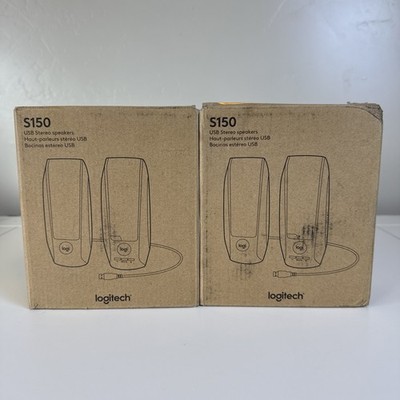 Logitech S150 USB Stereo Speakers with Digital Sound for Desktop PC Laptop 2pack