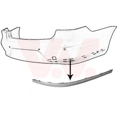 VAN WEZEL Cache De Pare-Chocs Arrière Droit Chromé Pour VW Passat 362 5740558 - Photo 1/2
