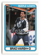 1990-91 Topps Brad Marsh #155 Toronto Maple Leafs