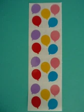 Vintage 1981 Mrs. Grossman's Stickers SMALL BALLOONS (4) Mods 2" x 1.5"
