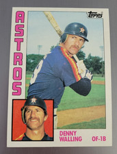 1984 TCG Topps DENNY WALLING Houston Astros Major Batting League Record MLB #36
