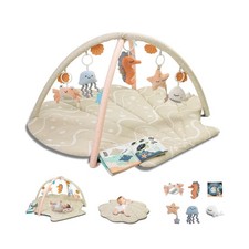 Baby Play Mat, Oversize Shell Tummy Time Mat with 6 Detachable Baby... Fast Ship