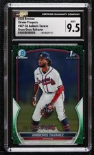 2023 Bowman Green Grass Refractor 24/99 Ambioris Tavarez CGC 9.5 Mint+ 04t5