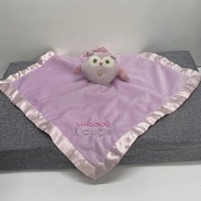 Stepping Stones Pink Owl Security Baby Blanket Lovey Whoo's a Cutie Gibson Plush
