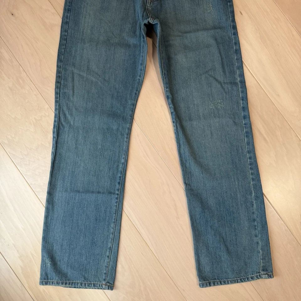 Jeans Vintage Alien Workshop 32 Azul Pierna Recta Denim Años 90 Patinetas Nuevos con Etiquetas Foto 4 de 4