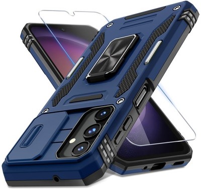 DEERLAMN Hülle für Samsung Galaxy A16 5G mit Folie 5G - 6,7 Zoll, Navy Blau 