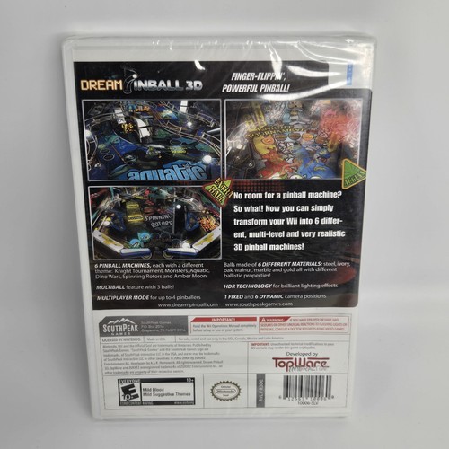 Dream Pinball 3D (Nintendo Wii, 2008) New Sealed - Picture 2 of 3