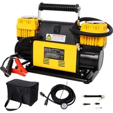 12V Dual Cylinder Air Compressor, Heavy Duty 150 PSI Tire Inflator Car, SUV, RV