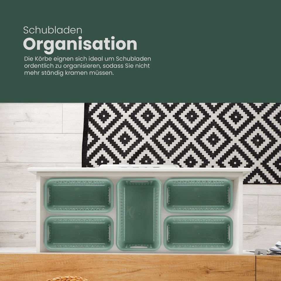 Aufbewahrungskorb Organizer Kunststoffkorb Körbchen 0,7L - 10L Korb BPA Frei Bad - Bild 2 von 4