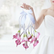 Handheld Calla Flower Arrangement with Loop Handle Decorative PE Calla Flower
