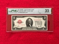 FR-1503 KEY 1928 B Series $2 Red Seal US Legal Tender *PMG 35 Choice Very Fine*