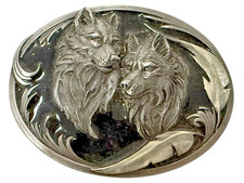 Vintage Wolf Wolves Siskiyou Belt Buckle 970871 RARE