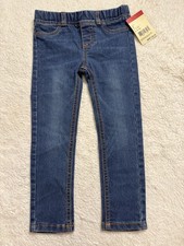 OshKosh B'gosh Unisex Straight Blue Jeans 3T Denim Elastic Waist Pockets
