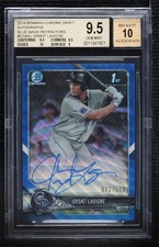 2018 Bowman Draft Chrome Pick Blue Wave Refractor Grant Lavigne BGS 9.5 Auto 2d9
