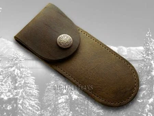 Case xx Soft Brown Leather Belt Sheath for Pocket Knives 40003