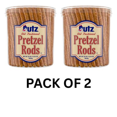 Utz Pretzel Rods, Old Fashioned, 25 oz Barrel ( PACK OF 2 )