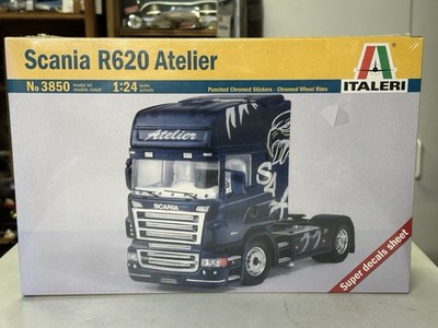 2010 SEALED 1:24 ITALERI model kit SCANIA R620 ATELIER semi truck tractor #3850