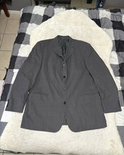Boss Hugo Boss Mens Gray Wool 4 Button Blazer Jacket Size 46R