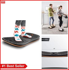 Balance Board Anti Fatigue Mat Wooden Wobble for Standing Desk Home Office 320lb