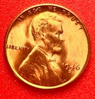 1946-S Lincoln Wheat Cent Penny GEM RED BU From an Original Bank Roll