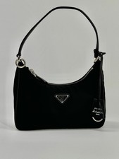 Prada Tessuto Nylon Saffiano Mini Re-Edition 2005 Bag Black