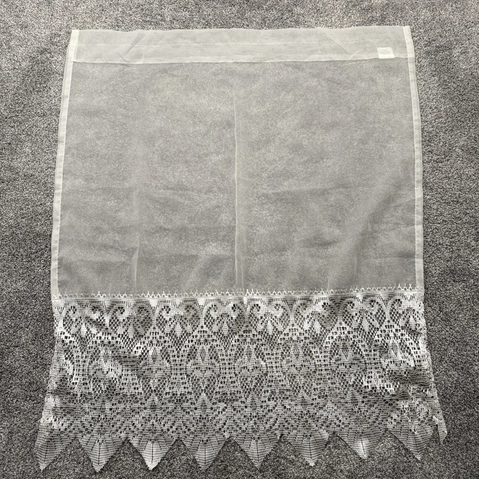 Lote de 3 cortinas de encaje Heritage talla 30x34 decoración del hogar cottagecore transparente elegante Foto 2 de 4