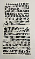 CREATIVE MEMORIES ABC 123 Alphabet Black Stickers. Some Missing. See Pics
