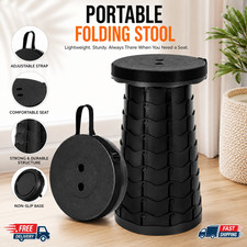 Folding Stool Portable Telescopic Chair Seat Camping Retractable Outdoor Fishing
