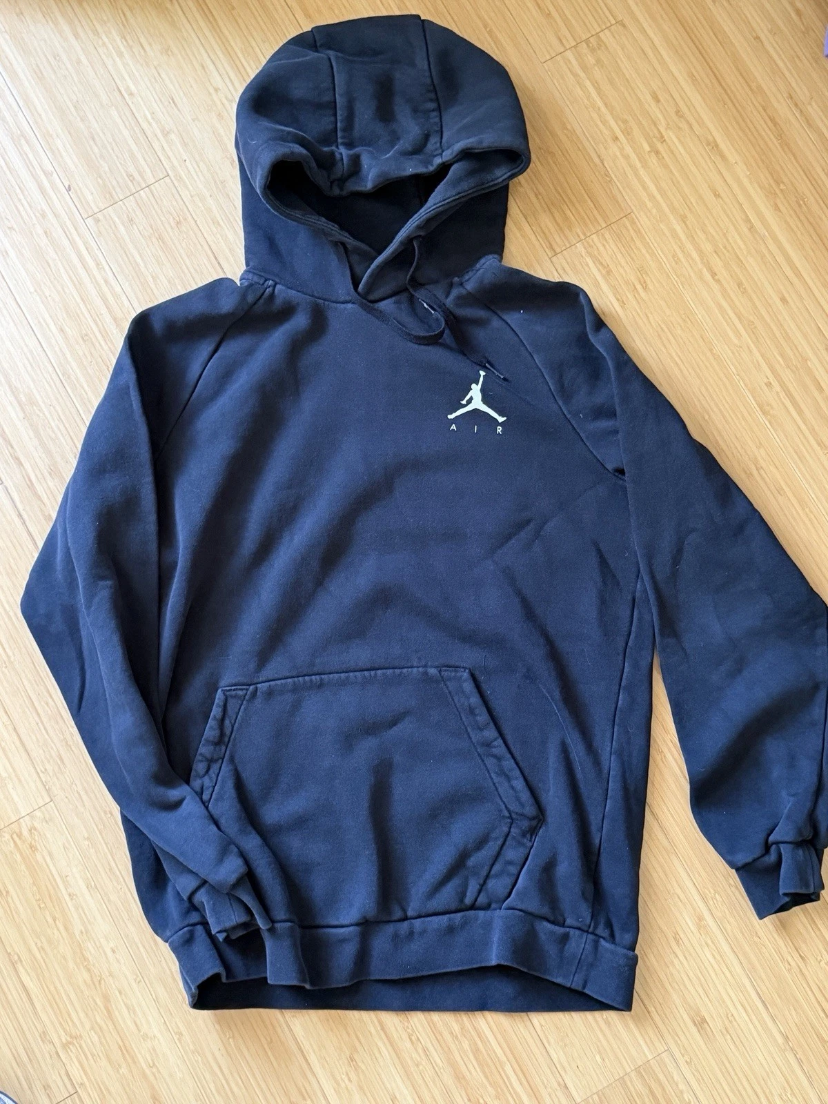 Jordan Air Jordan Men's Navy Pullover Hoodie Size S Fleece Logo Pockets