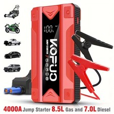 KOPUO Jump Starter 4000A Avviatore Auto Moto 12V Booster Diesel Benzina