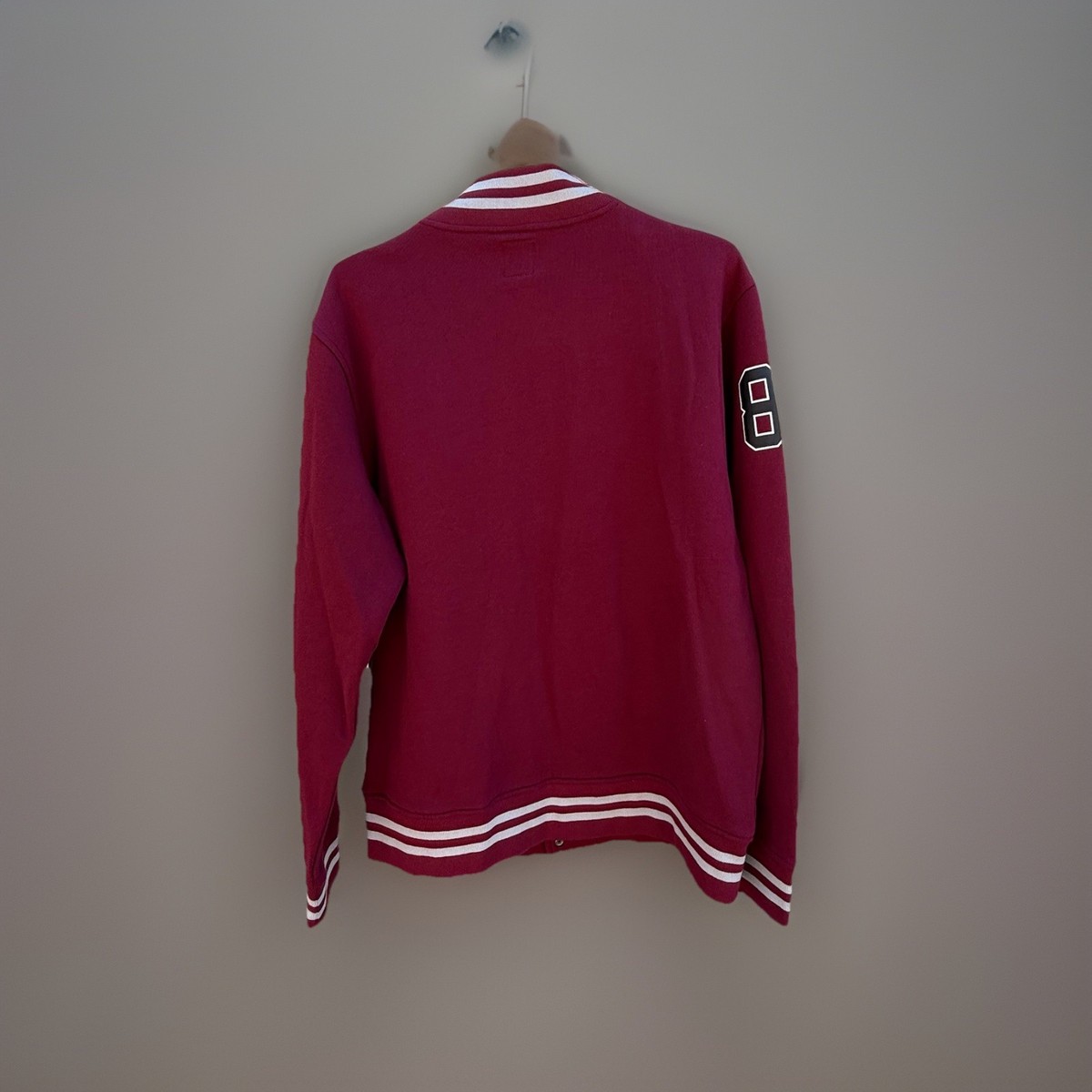 Stussy Bal Letterman Varsity Jacket XL Maroon Vintage NWT
