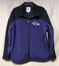 Baltimore Ravens NFL Full Zip Polyester Lined Jacket Purple Black Size XL
