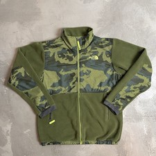 North Face Jacket Youth XL 18-20 Green Fleece Camouflage Camo Pockets