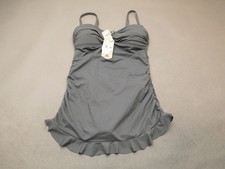 NWT Tommy Bahama Size 6 Womens Gray Lined Wireless One Piece Swimming Suit 9R