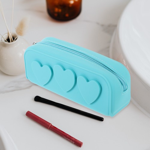 Bolsa organizadora de almacenamiento de maquillaje con soporte organizador de silicona - Imagen 5 de 12