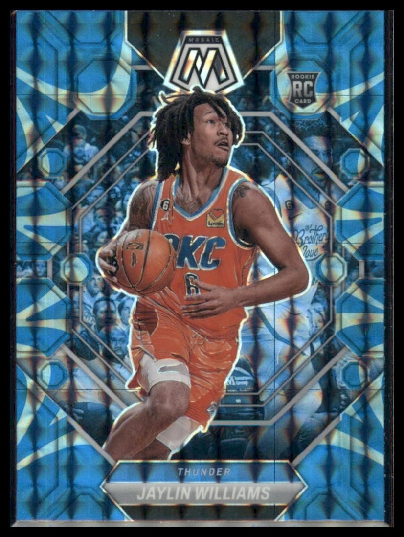 2022-23 Panini Mosaic Jaylin Williams #241 Reactive Blue RC