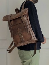Sac à dos en cuir véritable – Fabrication artisanale