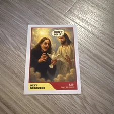 Ozzy Osbourne Rock N Roll R.I.P Custom Trading Card Rare Collectible