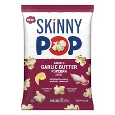 SkinnyPop Roasted Garlic Butter Popcorn, Whole Grain GlutenFree Snack, 4.4 oz