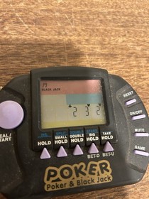POKER & BLACK JACK Handheld LCD Game - Game & Watch Portable Console Tested