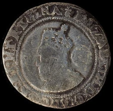 1572 Sixpence, 6d, Elizabeth I Hammered, Ermine, S-2562, F Details