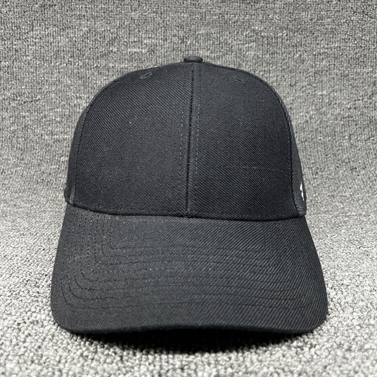 47 Brand Black Blank Baseball Cap Adjustable Hook and Loop Side Logo New