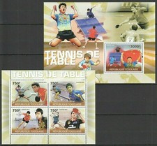 TG1242 2010 TOGO SPORT TABLE TENNIS PING PONG CHAMPIONS BL+KB MNH