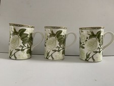 Royal Bone China Coffee Cup Mug White Roses Collector's Series Of 4 Designs Lot3